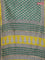 Chanderi bagru saree green and yellow with allover butta prints and small zari woven border
