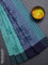 Bengal soft cotton saree teal green and blue with allover butta weaves and simple border