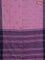 Bengal soft cotton saree mauve pink and blue with allover butta weaves and simple border