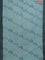 Bengal soft cotton saree teal blue and black with allover weaves and simple border
