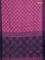 Bengal soft cotton saree mavue pink and navy blue with allover weaves and simple border