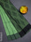 Bengal soft cotton saree pastel green and black with butta weaves and simple border