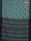 Bengal soft cotton saree pastel green and black with allover weaves and simple border