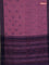 Bengal soft cotton saree mauve pink and navy blue with allover weaves and simple border