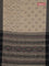Bengal soft cotton saree beige and black with allover weaves and simple border