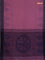 Bengal soft cotton saree mauve pink and navy blue with weaves and simple border