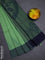 Bengal soft cotton saree pastel green and navy blue with weaves and simple border