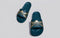 Breather Slides (Women Exclusive) : Teal-Gold