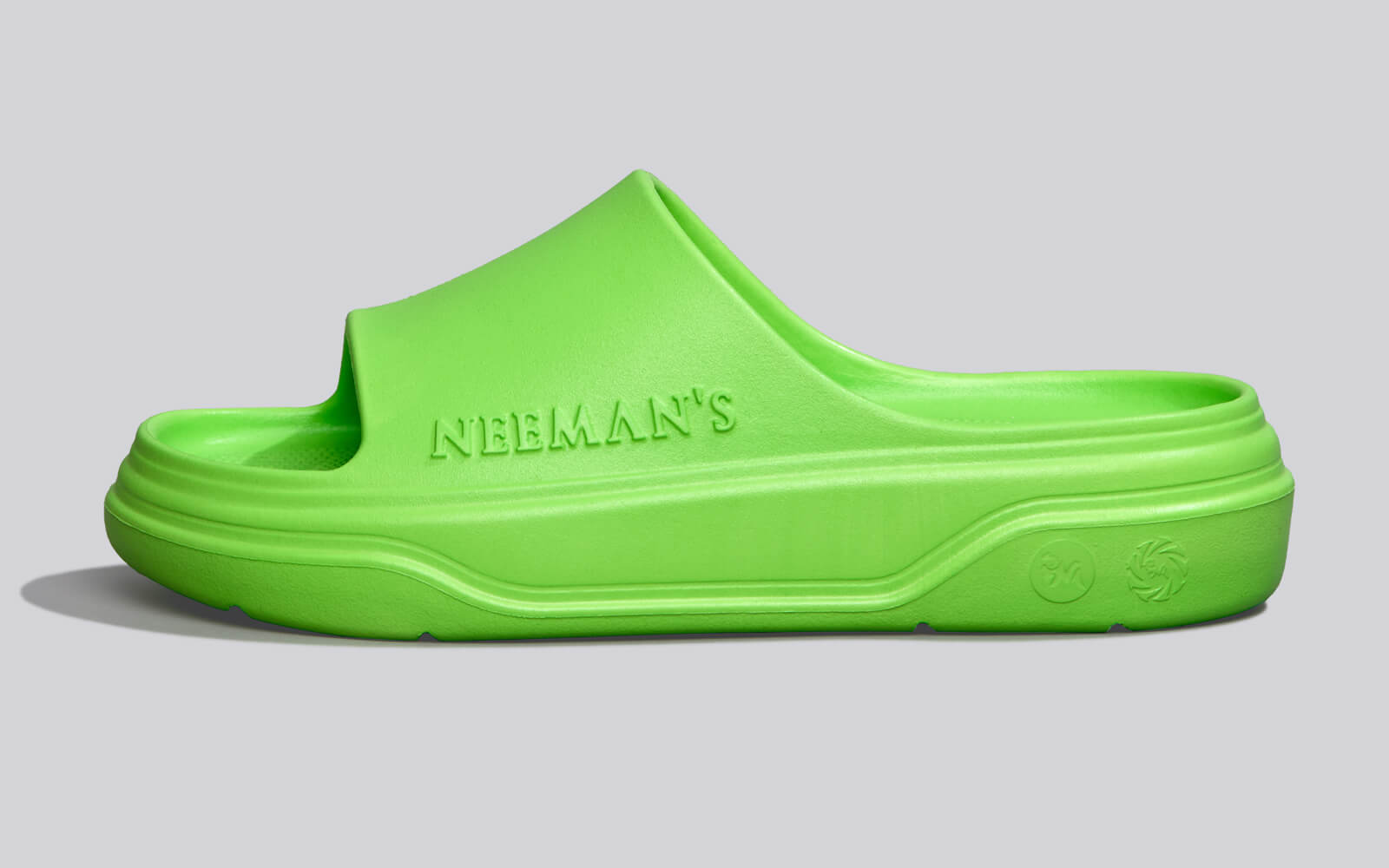 Cushers Slides For Women : Neon Green