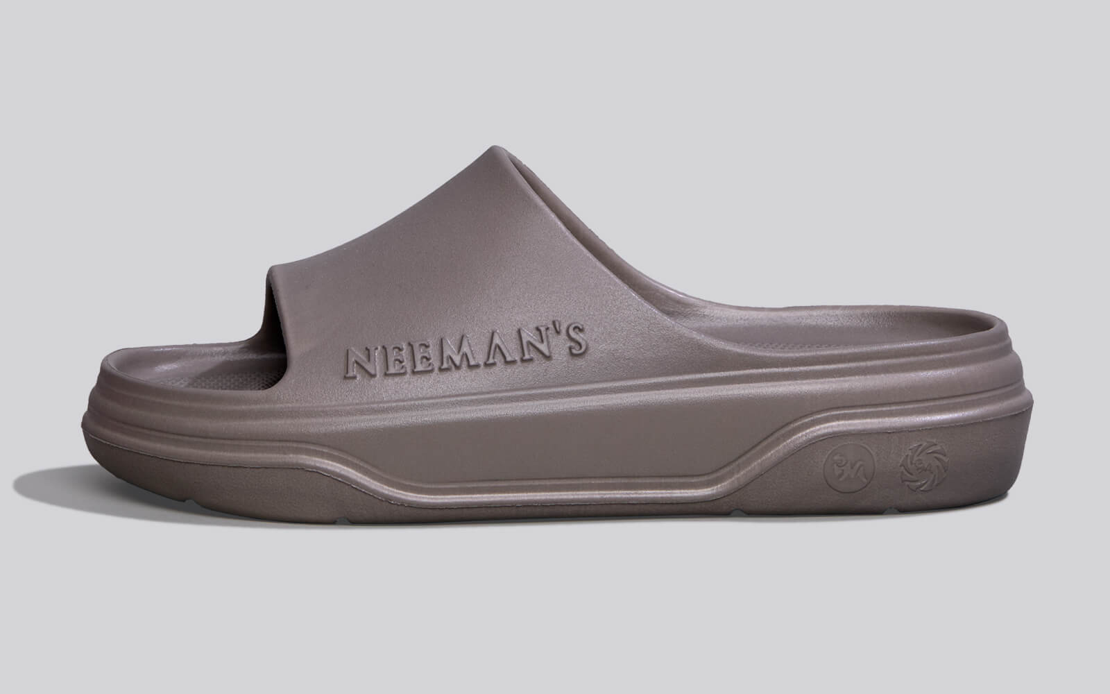 Cushers Slides For Men : Goat Grey
