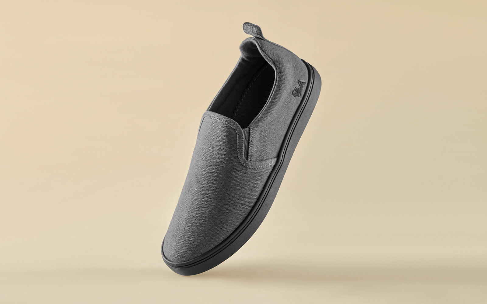 Cotton Slip Ons : Pebble Grey