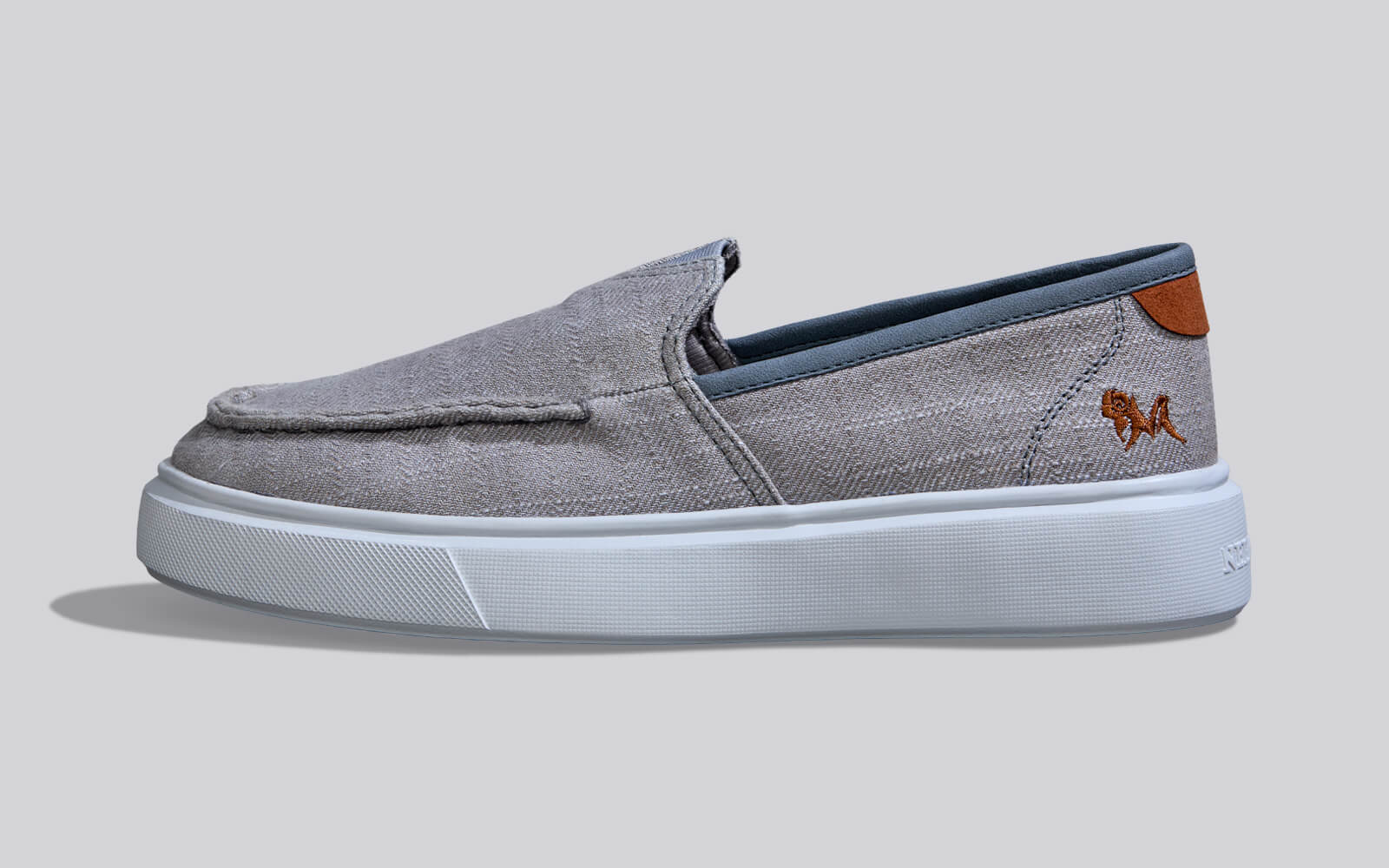 Canvas Coast Slip Ons : Grey