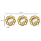 Floral Decorative Wall Mirrors Set of 3 (Gold)