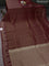 Banarasi mushru silk saree maroon with allover zari weaves and zari woven border