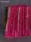 Banarasi mushru silk saree pink with allover stripes pattern & zari weaves and satin border