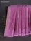 Banarasi mushru silk saree lavender with allover stripes pattern & zari weaves and satin border