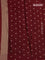 Banarasi mushru silk saree maroon with allover zari weaves and zari woven border