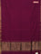 Bengal soft cotton saree dark magenta pink with plain body and zari woven border
