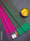 Arani semi silk saree magenta pink and dual shade of green with thread woven buttas and thread woven butta border