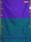 Arani semi silk saree dual shade of violet and dual shade of green with thread woven buttas and piping border