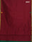Arani semi silk saree maroon and green with thread woven buttas and piping border