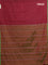 Arani semi silk saree maroon and light green with allover silver zari weaves and piping border