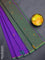 Arani semi silk saree deep purple and dual shade of green with thread woven buttas and thread woven butta border