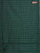 Arani semi silk saree dual shade of dark green with silver zari woven buttas in borderless style