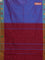 Arani semi silk saree dual shade of bluish maroon and teal blue with thread woven buttas and thread woven butta border