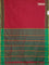 Arani semi silk saree maroon and dual shade of green with allover thread weaves and rettapet zari woven border`