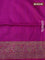 Banarasi handloom dupion silk saree purple and purple with allover thread & zari weaves floral weaves and woven border