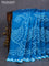 Chiniya silk saree cs blue with allover bandhani prints