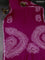 Chiniya silk saree pink with allover bandhani prints