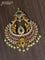 Antique pendant set peacock design with kemp & cz stones and pearl hangings