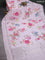 Chanderi silk cotton saree baby pink with allover floral digital prints and thread & zari woven border