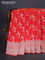 Banarasi semi katan silk saree red with zari woven buttas and zari woven border