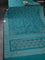 Banarasi semi katan silk saree teal green with allover jamdhani weaves and rich zari woven border
