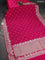 Banarasi semi katan silk saree pink with zari woven buttas and zari woven border