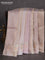 Banarasi tissue semi silk saree beige and pastel lavender with zari weaves & buttas and floral zari woven butta border