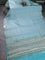 Chiniya silk saree pastel blue with allover zari woven buttas and zari woven border