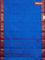 Chettinad cotton saree cs blue and maroon with thread woven buttas and zari woven border