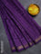 Chanderi bagru saree violet with allover prints and mageshwari border