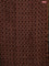 Chanderi bagru saree pastel brown and black with allover ajrakh prints and small zari woven border