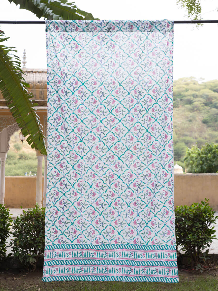 Palash Hand Block Printed Cotton Curtain