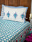 Firoza Block Printed Cotton Bedsheet