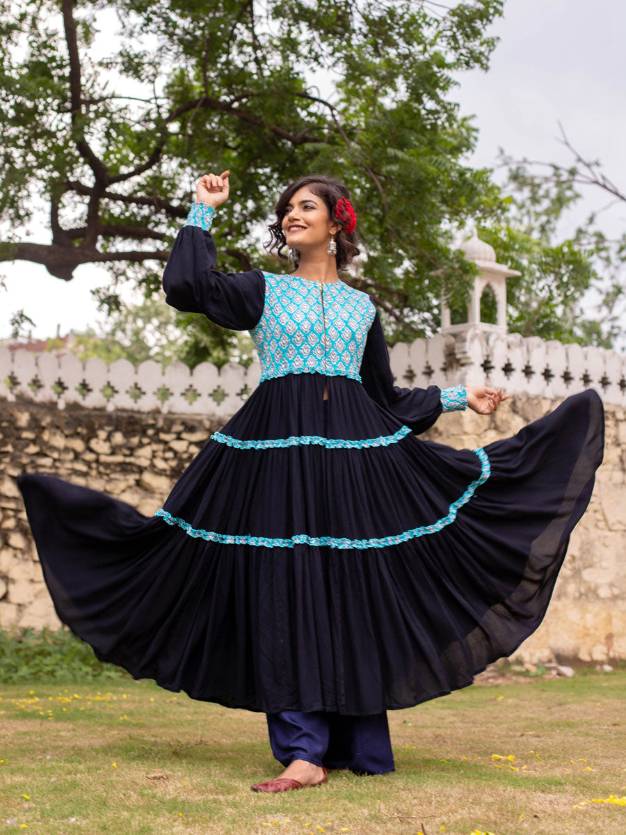 Mahtab Quilted Anarkali Jacket Dress