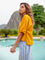 Mustard Cotton Slub Short Top