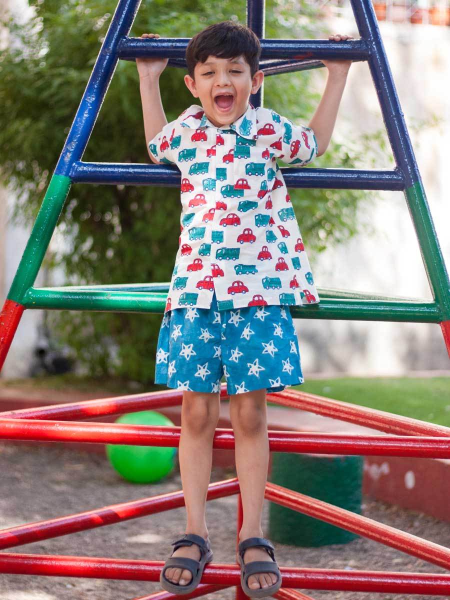 Power Wheels Organic Cotton Block Printed Shirt