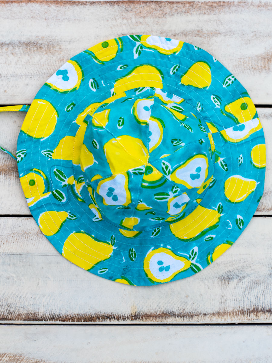 Pear Block Printed Cotton Hat