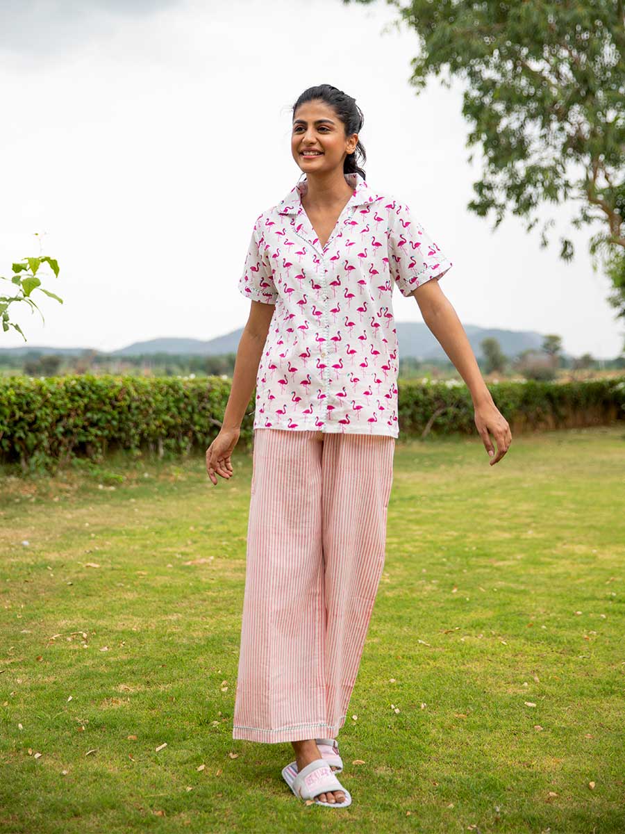 Flamingo Soft Cotton Pyjama Set